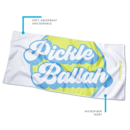 Swinton Pickleball Sports Towel in White - Pickleball Gift and Accessory