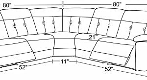 Blackjack Furniture Albany Leather Air Upholstered Living Room Reclining, Power Sectional Sofa, Dark Gray