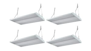 lightindepot 2ft led high bay shop light, 110w- 14850lm-5000k daylight linear hanging light for warehouse,supermaket (dimmable0-10v) (110) (4pc) white