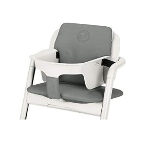 CYBEX LEMO High Chair System, Grows with Child up to 209 lbs, One-Hand Height and Depth Adjustment, Anti-Tip Wheels Safety Feature - Porcelain White