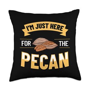 pecan nuts roasted tree candy pie praline cookies throw pillow, 18x18, multicolor