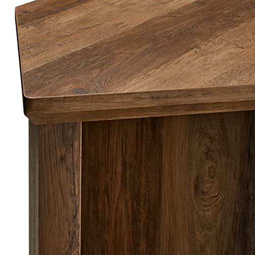 Amerlife Corner TV Stand for TV's up to 48", 44 Inch Modern Farmhouse Wood Entertainment Center, TV Console with Double Doors and Storage Cabinets for Living Room,Reclaimed Barnwood