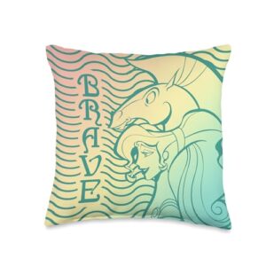 disney hercules meg megara pegasus brave throw pillow, 16x16, multicolor