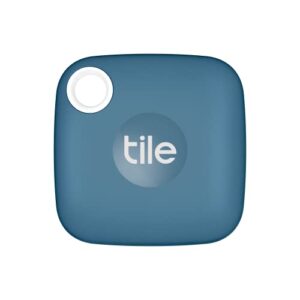 tile mate (2022) 1-pack, canyon blue. bluetooth tracker, keys finder and item locator; up to 250 ft. range. up to 3 year battery. water-resistant. phone finder. ios and android compatible