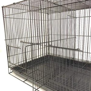 Small Breeder Breeding Cages with Center Dividers, Pack of 6, 24 x 16 x 16 H inches (24 x 16 x 16 H inches, Black)