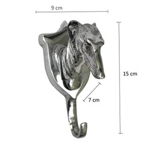 Greyhound Dog Head Metal Wall Mount Hooks Sculpture Lot of 2 Pieces Greyhound Dog Sculpture Unique Figurine Statue Wall Mount Hooks for Home | Office Decorations by INDIAART12