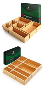 royal craft wood bamboo storage box set of 5 with bamboo storage box set of 8