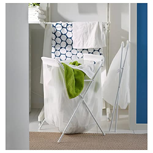 I-K-E-A JALL Laundry Bag with Stand, White 18 Gallon