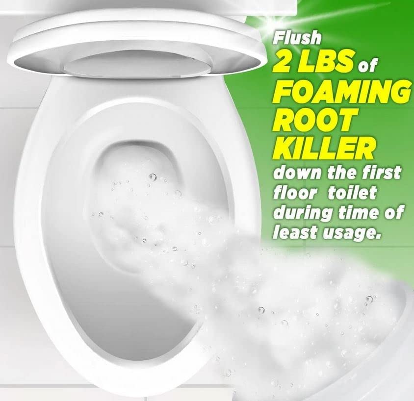 FOAMING Root Killer | 10 Pound| Kills Tree Roots in Pipes & Sewer Lines | Contains No Copper Sulfate