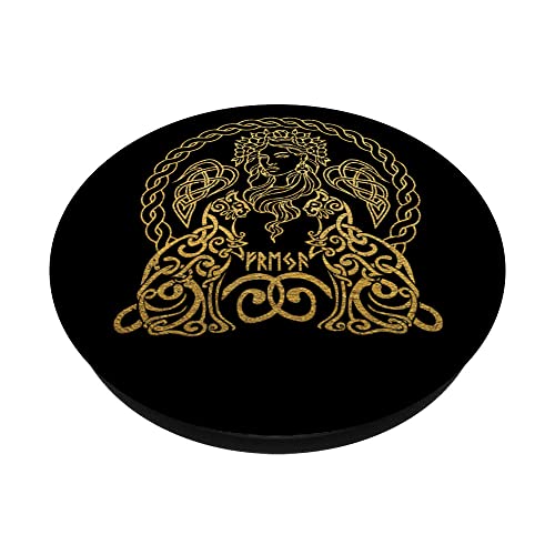 Freya Goddess Freyja Viking Norse Mythology Gold Celtic Knot PopSockets Swappable PopGrip