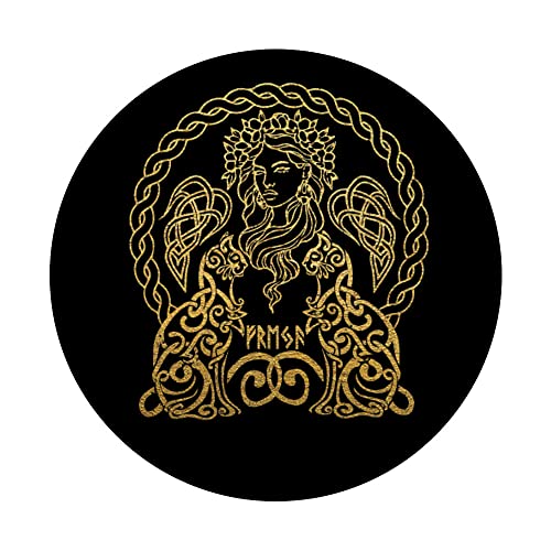 Freya Goddess Freyja Viking Norse Mythology Gold Celtic Knot PopSockets Swappable PopGrip