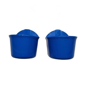 Saguaro Acres Rabbit, Chicken or Small Animal Cage Food or Water Coop Cups, Blue, 2 Pack