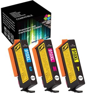 green toner supply remanufactured ink cartridge replacement for hp 910xl 910xlc 910cly 910xlm for hp officejet 8020 8020e 8024e 8025 8025e 8028 printer