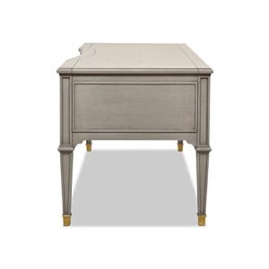 Jennifer Taylor Home JTH Luxe Dauphin Gold Accent 5-Drawer Executive Desk