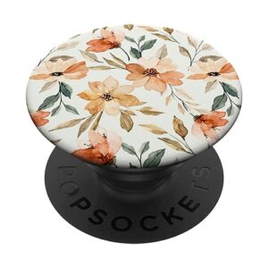 cute colorful garden botanical watercolor floral pattern popsockets standard popgrip