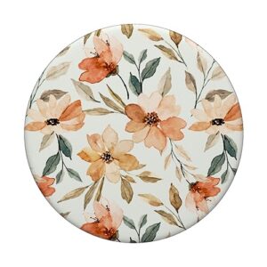 Cute Colorful Garden Botanical Watercolor Floral Pattern PopSockets Standard PopGrip