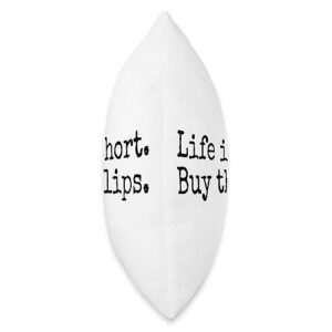 Life Is Short Buy The Lips Filler Saying Life is Short Buy The Lips Aesthetic Nurse Injector Throw Pillow, 18x18, Multicolor