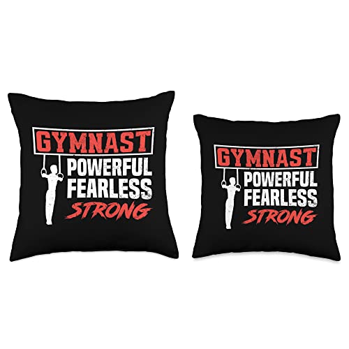 Gymnastics Sport Floor Exercises Gymnast Gift Idea Boys Mens Sports Strong Funny Gymnast Throw Pillow, 16x16, Multicolor
