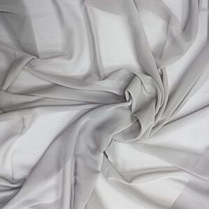chiffon fabric for wedding dress & bridal decoration smoky gray 1yard