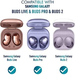 Soft TPU Shockproof Protective Case Compatible with Galaxy Buds 2 / Galaxy Buds Pro/Galaxy Buds Live - Unicorns on Galaxy