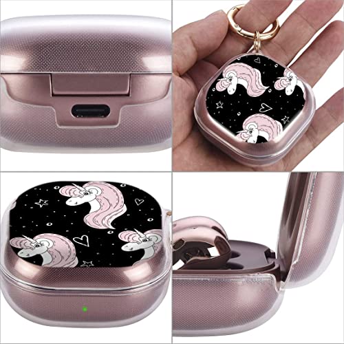 Soft TPU Shockproof Protective Case Compatible with Galaxy Buds 2 / Galaxy Buds Pro/Galaxy Buds Live - Unicorns on Galaxy