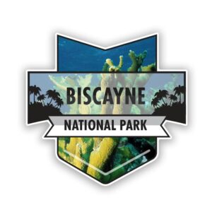 biscayne national park magnet | 4.7-inch by 4.5-inch | 2-pack | 30 mil heavy duty magnetic material | mpd916