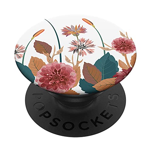 Cute Colorful Garden Botanical Floral Pattern PopSockets Swappable PopGrip