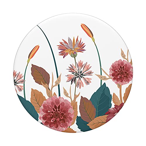 Cute Colorful Garden Botanical Floral Pattern PopSockets Swappable PopGrip