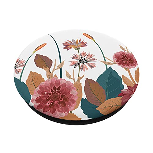 Cute Colorful Garden Botanical Floral Pattern PopSockets Swappable PopGrip