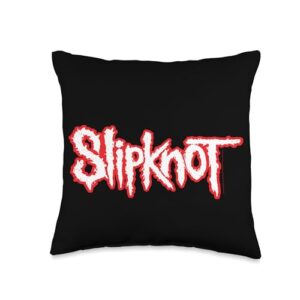 slipknot official outline logo throw pillow, 16x16, multicolor