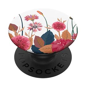 cute colorful garden botanical floral pattern popsockets swappable popgrip