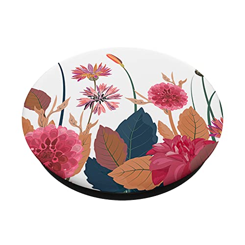 Cute Colorful Garden Botanical Floral Pattern PopSockets Swappable PopGrip