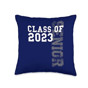 bethcentral graduation gifts senior class of 2023-graduation 2023 navy throw pillow, 16x16, multicolor