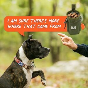 INSPECTOR TAIL Dog Treat Training Pouch with Built-in Poop Bag Dispenser & Quick Access to Snacks Toys | Convenient to Use with 3 Ways to Wear for Pet Traveling & Walking