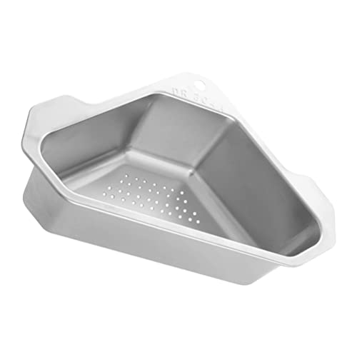 DOITOOL Stainless Steel Corner Sink Strainer Punch- Free Kitchen Sink Caddy Hanging Drain Rack Sponge Holder for Scrubbers Soap Bar Bathroom