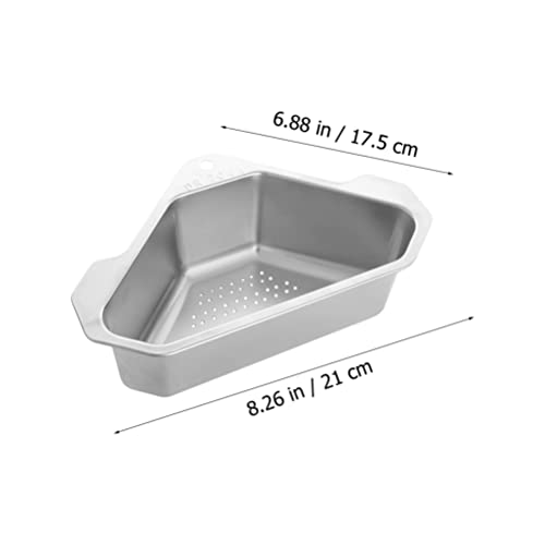 DOITOOL Stainless Steel Corner Sink Strainer Punch- Free Kitchen Sink Caddy Hanging Drain Rack Sponge Holder for Scrubbers Soap Bar Bathroom