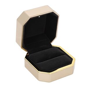 zzyinh an207 new luxury ring pendant necklace box wedding case jewelry gift w/led light for proposal exquisite jewelry display box holder small jewelry (color : ring box)