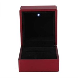zzyinh an207 high ring box square ring jewelry earring coin box with led light for wedding engagement new small jewelry
