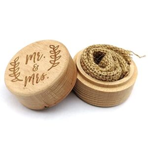 zzyinh an207 personalized engraving rustic wedding wooden ring box jewelry trinket storage containers custom mr & mrs rings bearer small jewelry