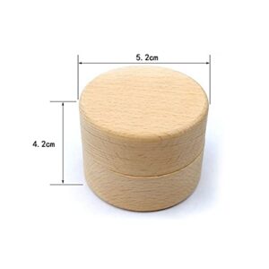 ZZYINH AN207 Personalized Rustic Wedding Wooden Ring Box Jewelry Trinket Storage Container Holder Custom Mr and Mrs Rings Bearer Small Jewelry