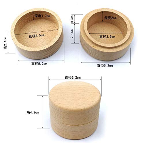 ZZYINH AN207 Personalized Rustic Wedding Wooden Ring Box Jewelry Trinket Storage Container Holder Custom Mr and Mrs Rings Bearer Small Jewelry