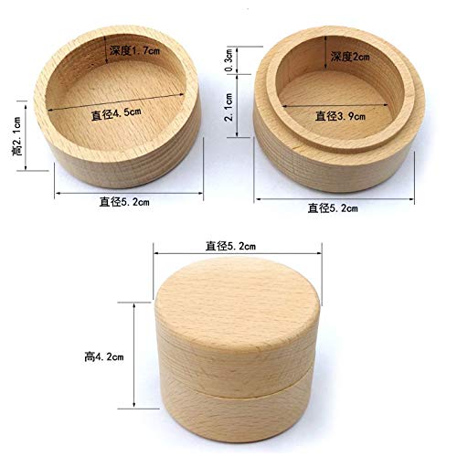 ZZYINH AN207 Personalized Engraving Rustic Wedding Wooden Ring Box Jewelry Trinket Storage Container Holder Custom Love Rings Bearer Small Jewelry