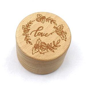 zzyinh an207 personalized engraving rustic wedding wooden ring box jewelry trinket storage container holder custom love rings bearer small jewelry