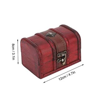 ZZYINH AN207 Vintage Wooden Jewelry Storage Box Packaging Wooden Decorative Display Case Box for Jewelry Necklace Earring Ring Small Jewelry