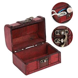 ZZYINH AN207 Vintage Wooden Jewelry Storage Box Packaging Wooden Decorative Display Case Box for Jewelry Necklace Earring Ring Small Jewelry
