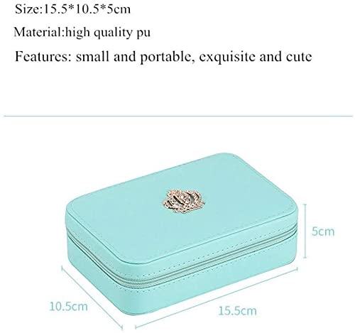 ZZYINH AN207 Simple and Portable Jewlery Box Ear Stud Storage Box Ring Casket Beauty Gift Jewelry Box Small Jewelry (Color : Green)