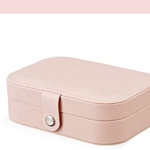 ZZYINH AN207 Jewlery Box Portable Jewelry Case Multi-Function Large Capacity Jewelry Storage Ear Stud Earrings Ornament Jewlery Box Small Jewelry (Color : Pink)