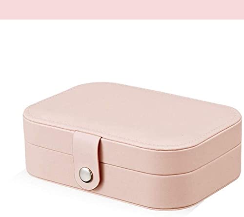 ZZYINH AN207 Jewlery Box Portable Jewelry Case Multi-Function Large Capacity Jewelry Storage Ear Stud Earrings Ornament Jewlery Box Small Jewelry (Color : Pink)