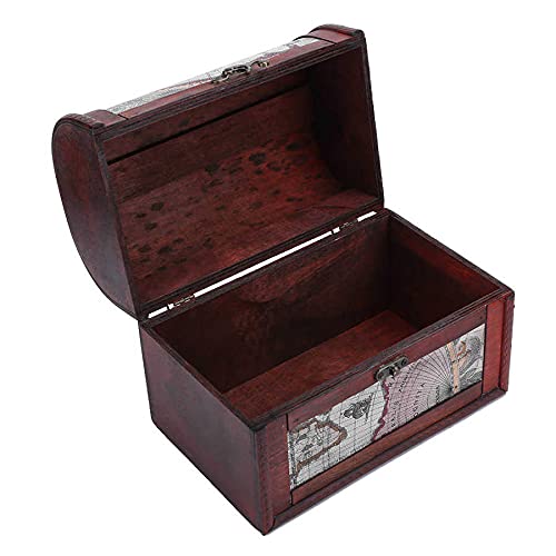 ZZYINH AN207 Vintage Wood Jewelry Box Jewelry Ring Earrings Pendant Necklace Storage Box Organizer Small Jewelry