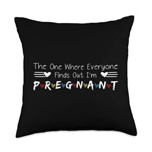 The One Where Everyone Finds Out I'm Pregnant Throw Pillow, 18x18, Multicolor